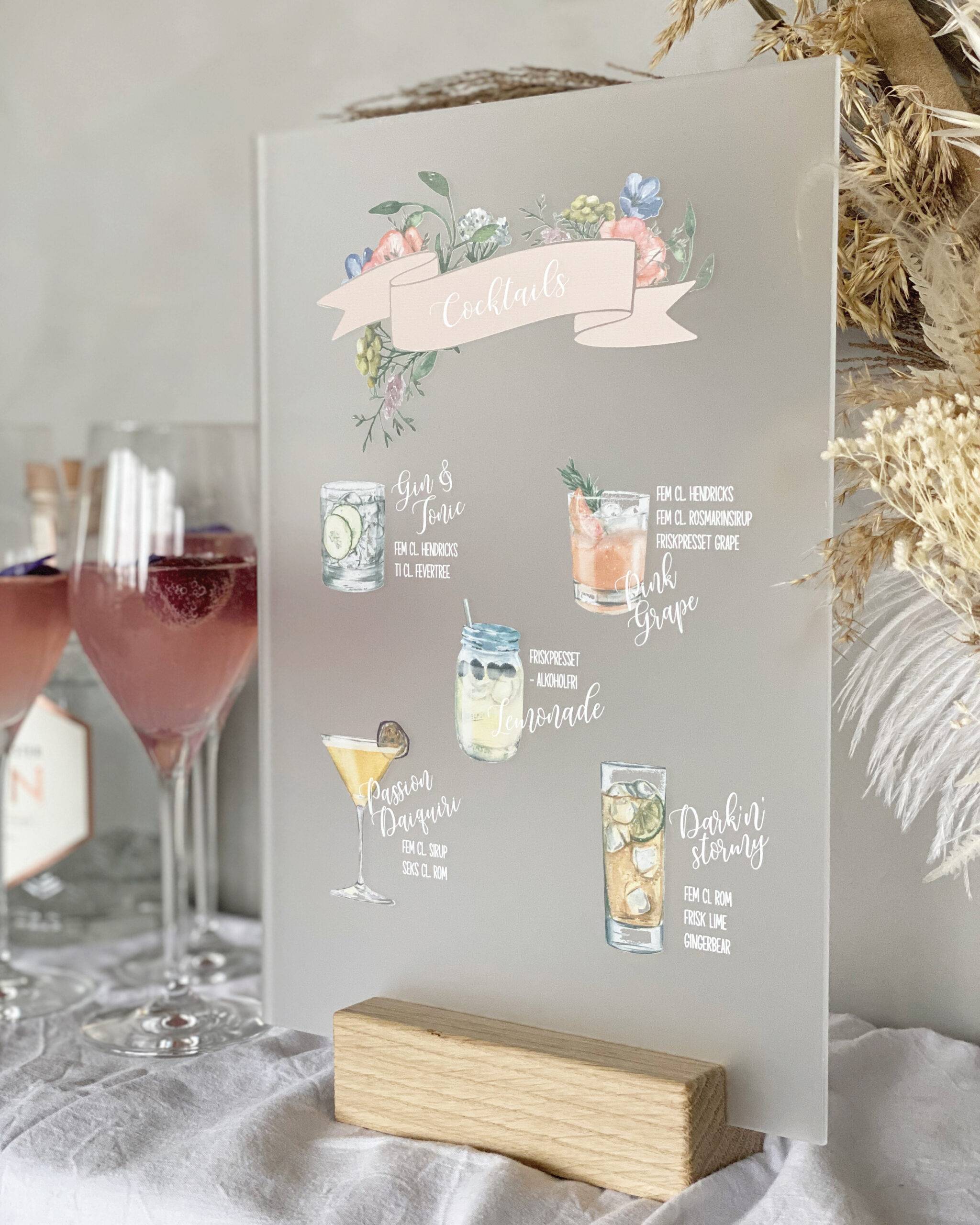 ufuldstændig tackle loft Flotte design selv drinkskort, med flotte motiver af dine helt egne drinks /cocktails