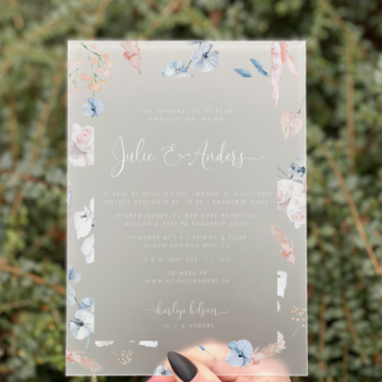 invitation bryllup akryl pastel boho