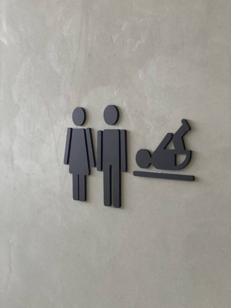 toilet ikoner sort mat